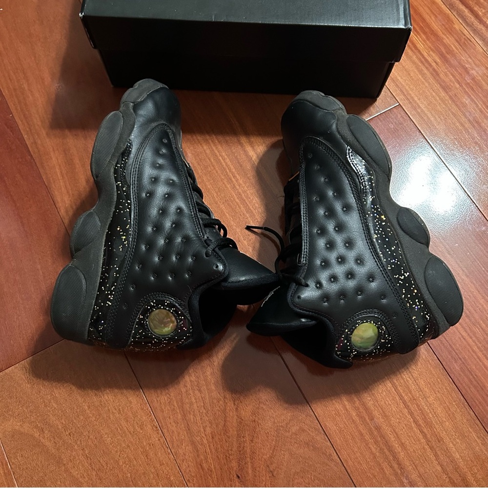 Jordan Kids Black and Gold Sneakers - Picture 3 of 11